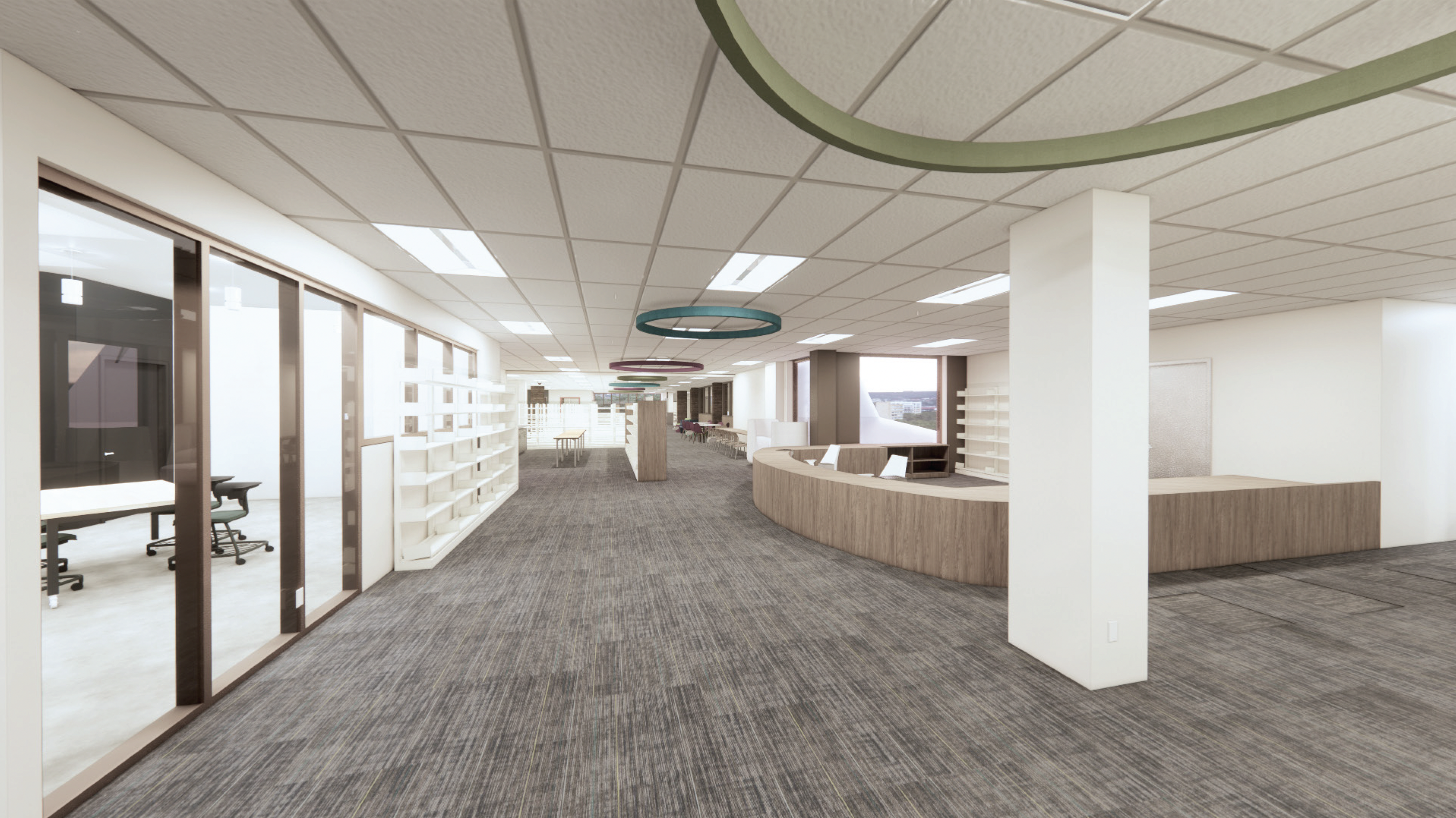 Rendering of the Kids' Circulation Area Renovation